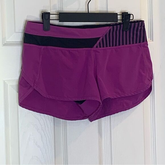Lululemon Run Speed Short Size 6 Ultra Violet/Quill - Picture 3 of 11